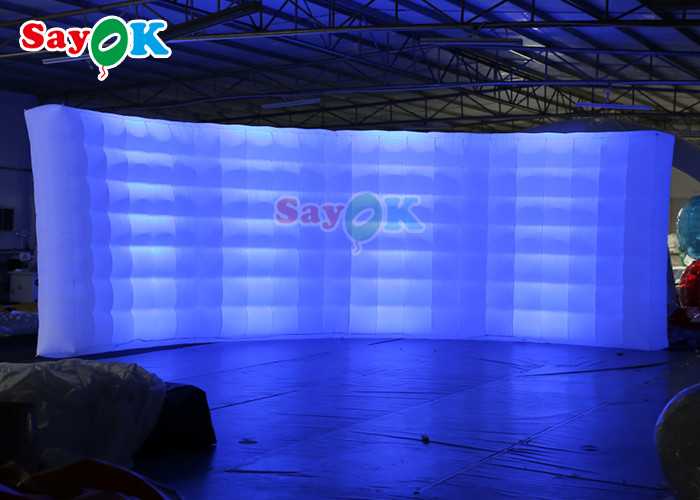 Curve Wall Multi Color Inflatable Backdrop Wall With LED Strips Photo Booth Wall