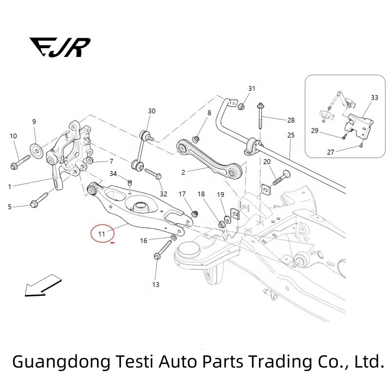 OEM Standard Rear Wishbone For Ghibli And Quattroporte 2014-2016 Car Suspension System