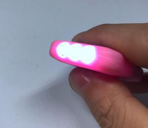 China Flash LED Key Ring Gifts 3 Lights Solar Powered Mini Plastic Keychain on sale
