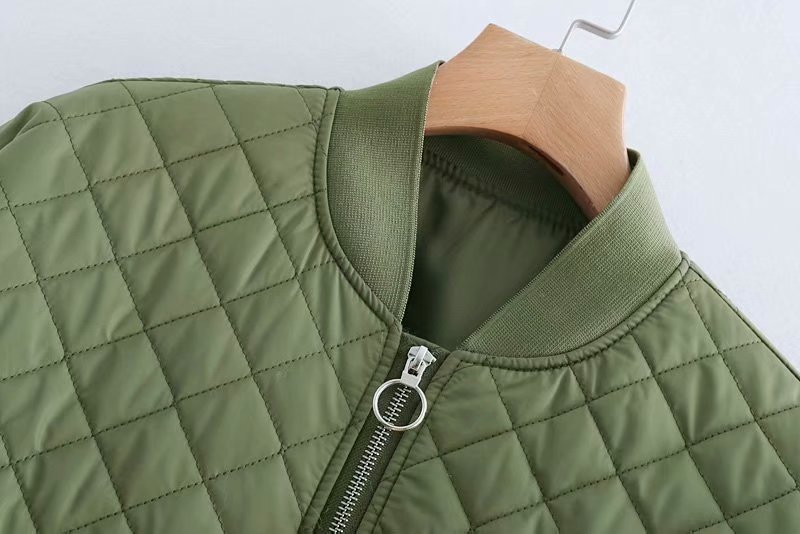 Stand Collar Short Bomber Jacket Womens Quilted Oversized Bomber Jacket Drop Shoulder
