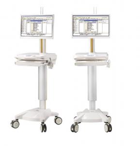 Quality Integrated Computer Trolley Hospital Use Height Adjuatable Movable With Four Castors for sale