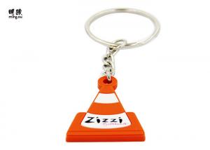 China Customized Style Retro PVC Key Ring Lightweight Orange Color 18g on sale