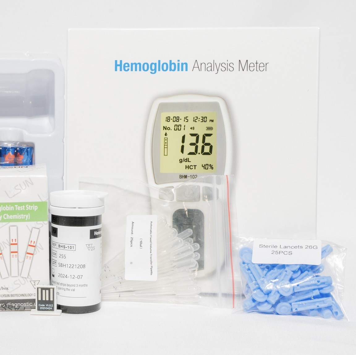 Hgb Blood Test Hemoglobin HCT Analyzer By HZ BHM-102 Test