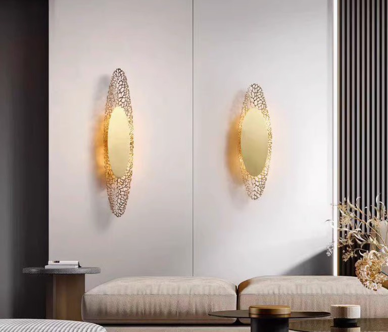Light luxury modern art wall lamp designer personality creative bedroom bedside living room background wall decoration lamp