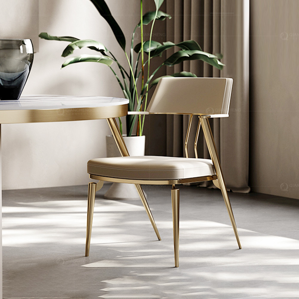 Nordic american style restaurant golden ss home furniture dining room chairs