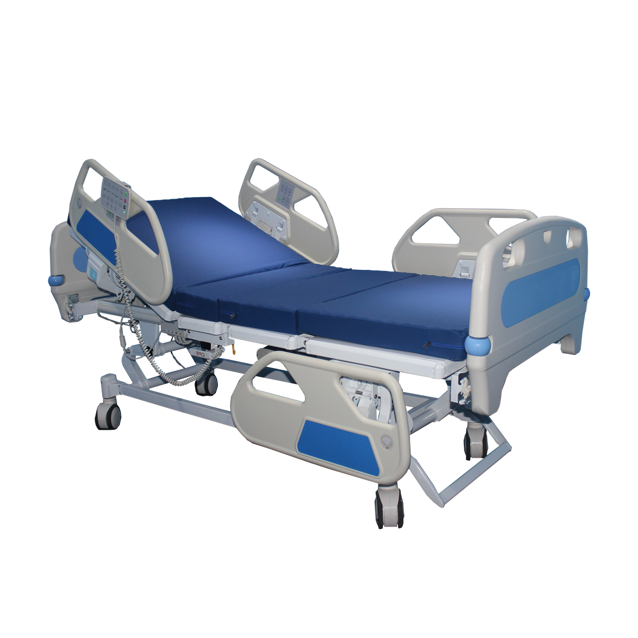 45cm Height Adjustment Electric Hospital Bed 500MM 5 Function Icu Bed ABS Rail