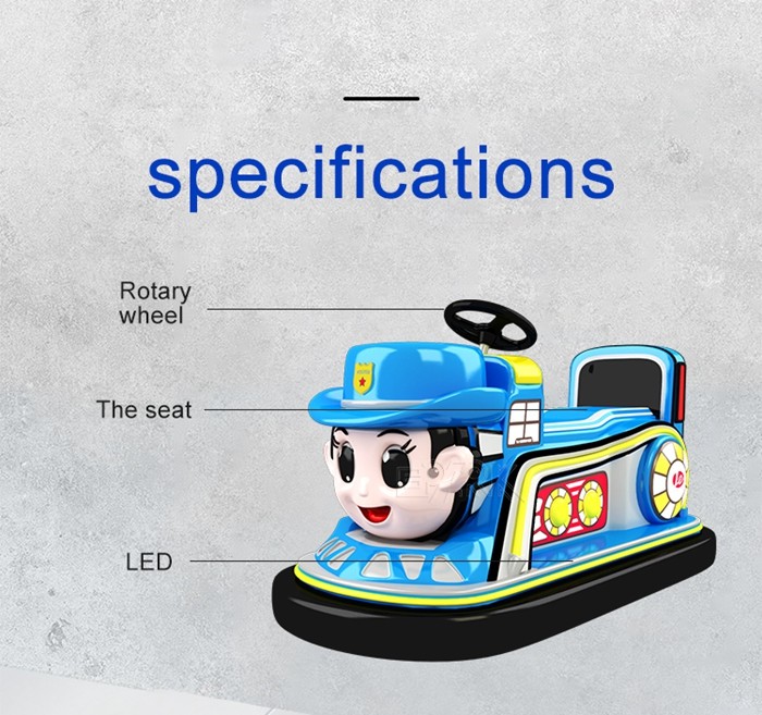 Dream Train 2 Electric Coin Operated Bumper Car Rotate 360 Degrees In Place