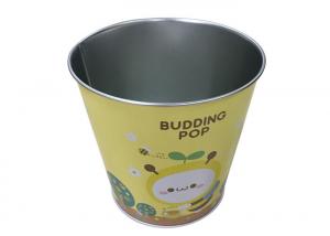 China Holiday Decoration Metal Tin Bucket For Popcorn / Biscuit Packing on sale
