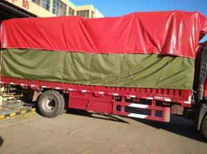 China Customized 750gsm PVC Truck Cover , Waterproof Truck Cover 1000D X 1000D Outdoor Equipment Covers on sale