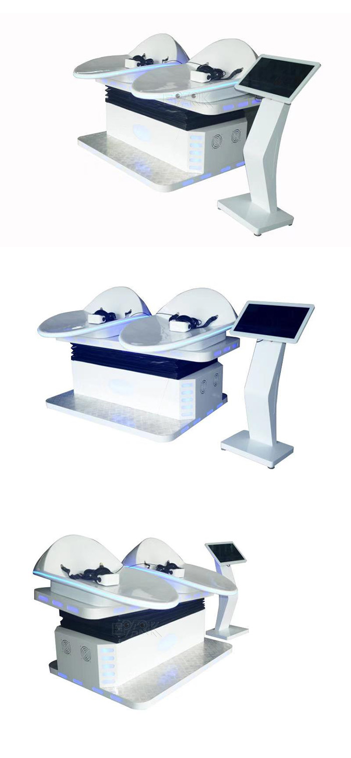 2.5KW 9D VR Simulator Virtual Reality Simulation Rides Game Machine Double Player Grass Skiing Vibrator