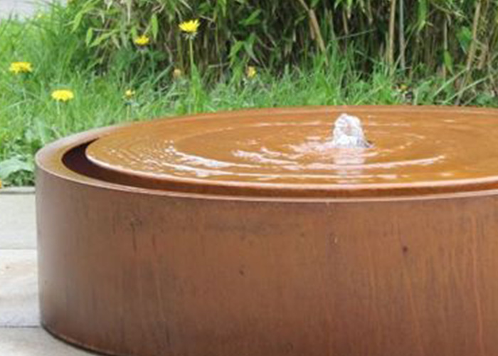 Factory Custom Corten Steel Waterfall Water Fountain Metal Water Features