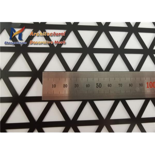 Triangle Hole Black Perforated Aluminum Mesh 2440mm 1220mm