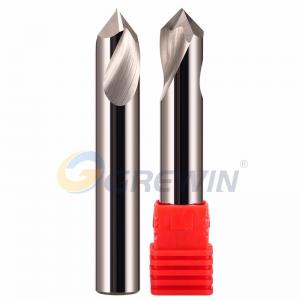 Quality Alu 45 Degree Chamfer Router Bit Set HRC65 Tungsten Fixed Point Aluminum for sale