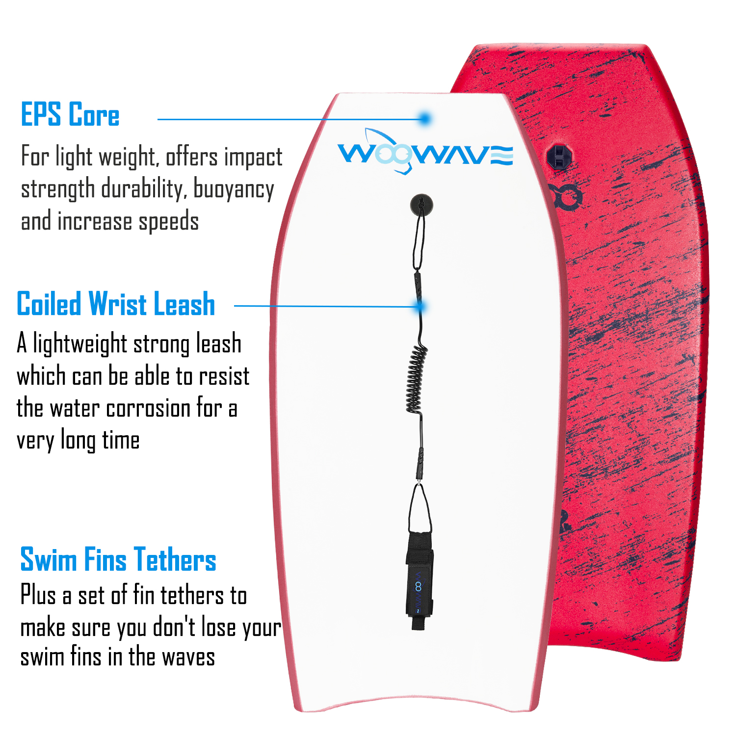 WOOWAVE Professional Surf Boards EPS Core Custom Design Foam Boards for Adult