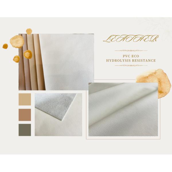 Eco Friendly PVC Leather Material Hydrolysis Resistance Litchi Pattern 23 Colors