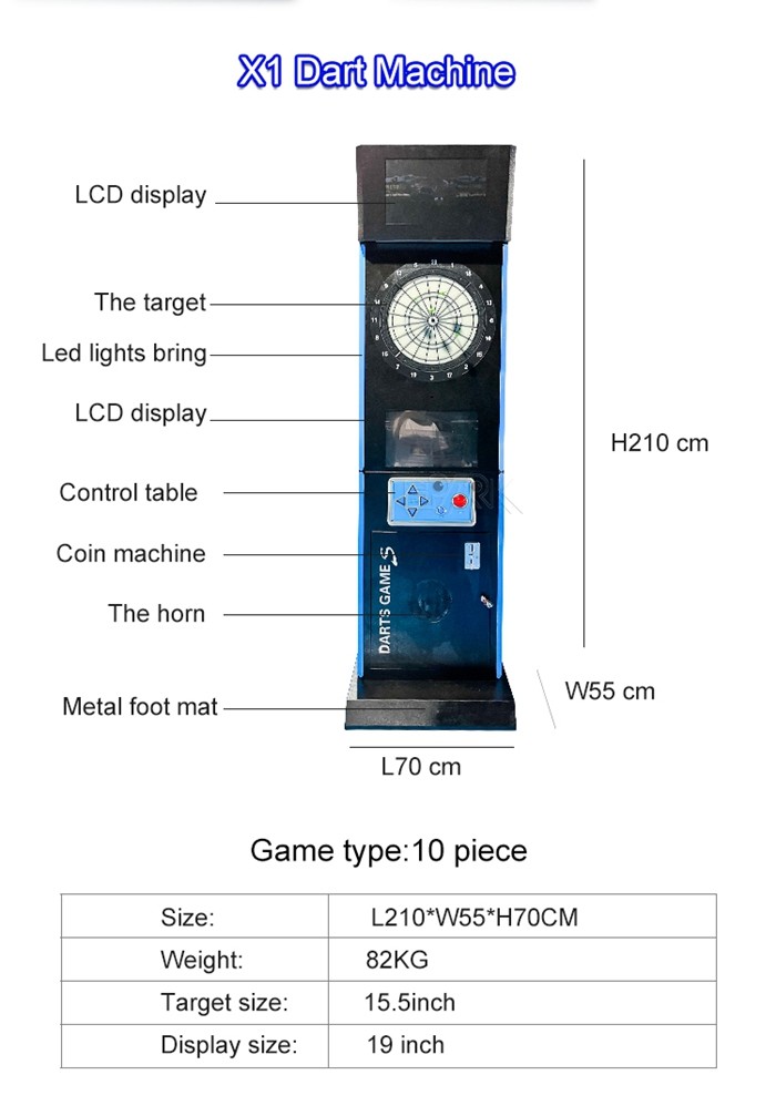 X1 Dart Machine Normal Amusement Park Kids Adults Dart Arcade Game