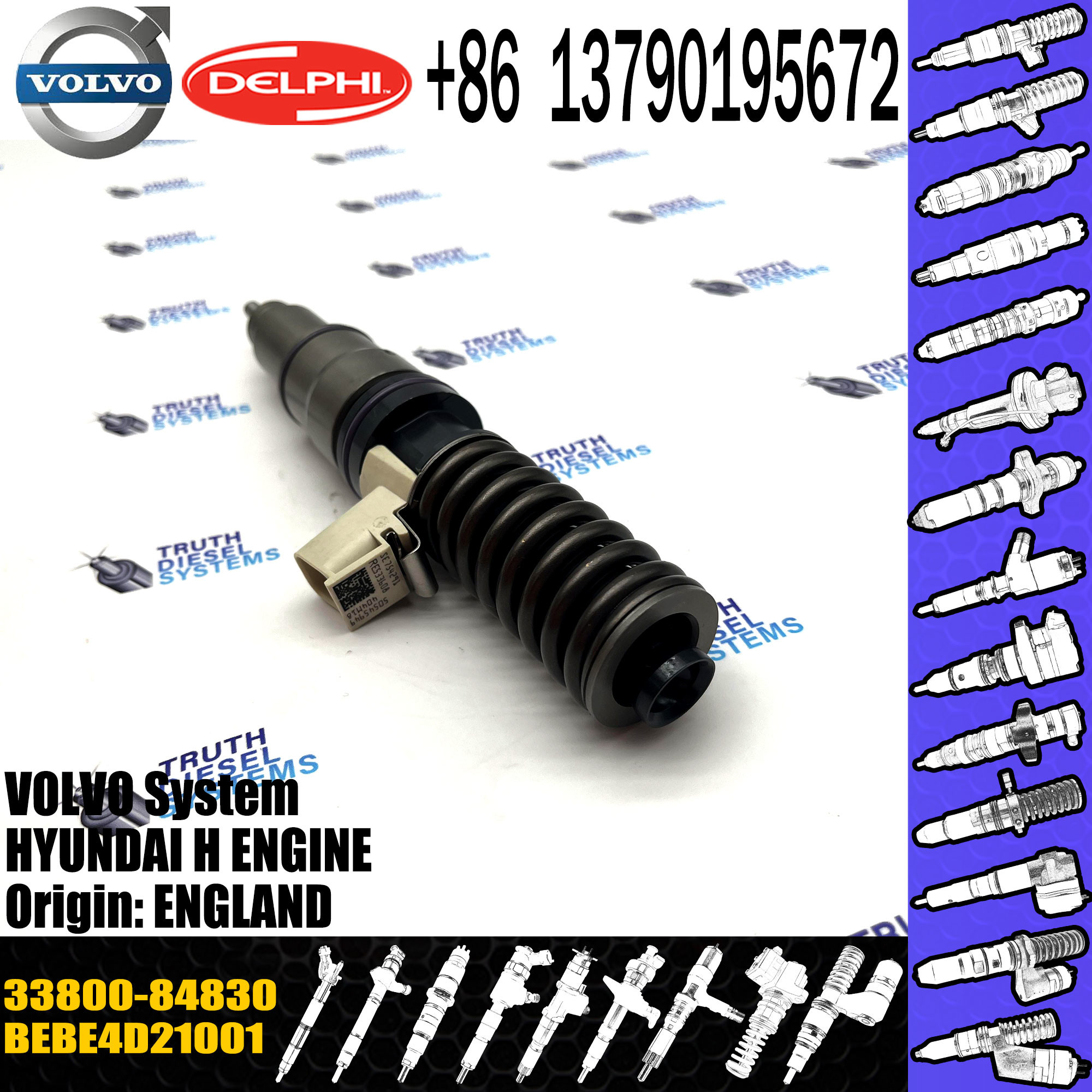 Direct Sale Diesel Fuel Injector 16650-00Z1B BEBE4D17001 For NISSAN 12 LITRE