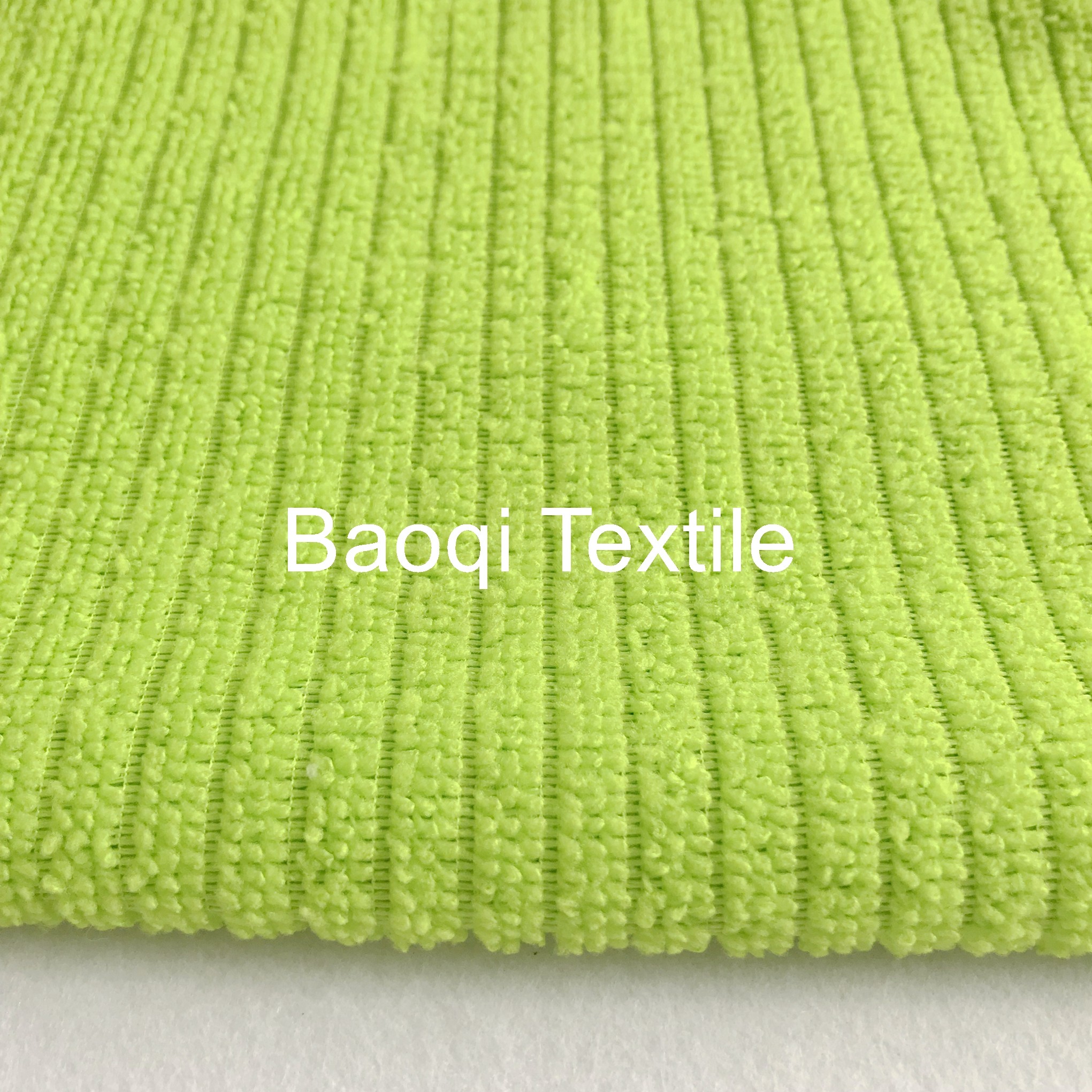 Green thick twist solid dish rags，microfiber tea towels wipes,single side kitchen cleaning rags size 30*30cm