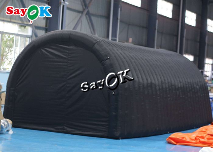 Air Inflatable Tent ROHS 7.3m 24ft Black Inflatable Channel Tent With Door