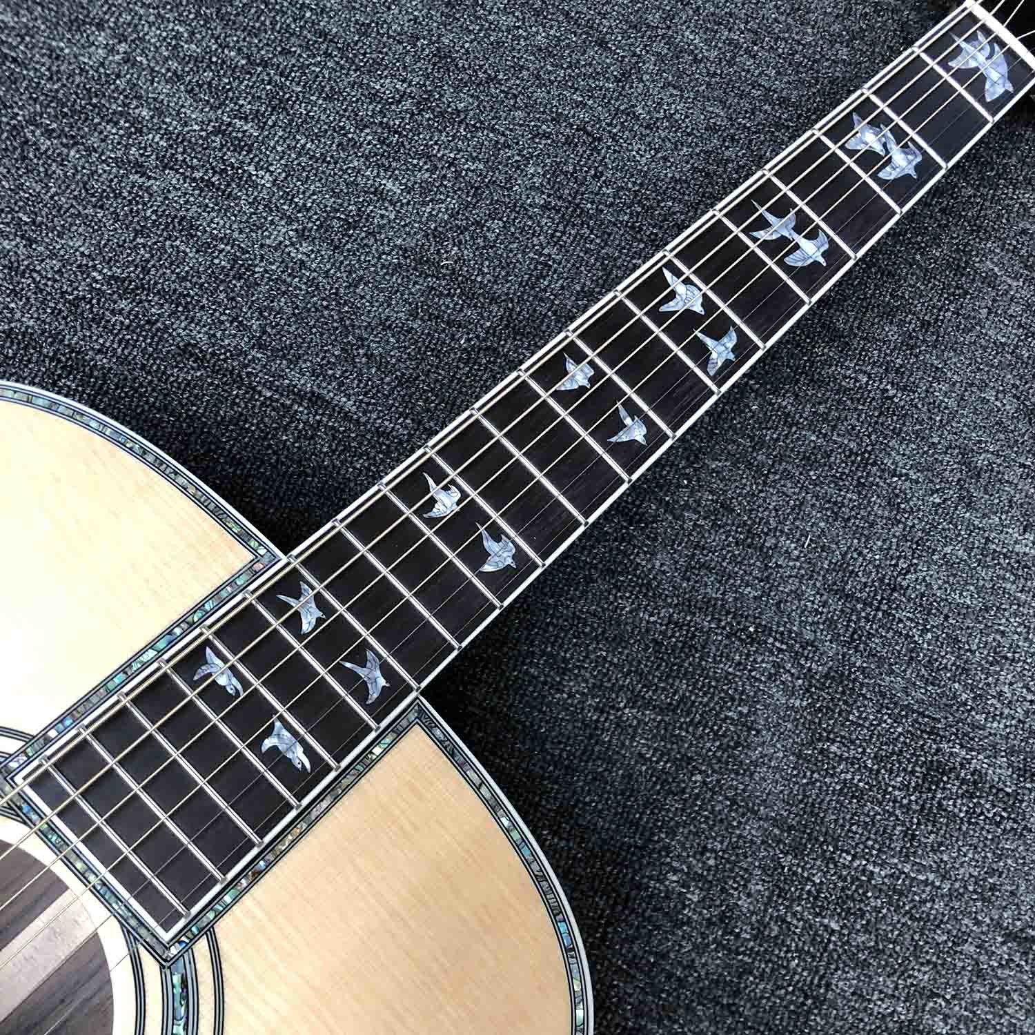 Custom Dove Style 6 Strings 41 inch Solid Rosewood Back Side Spruce Top OEM Acoustic Guitar in Natural Color