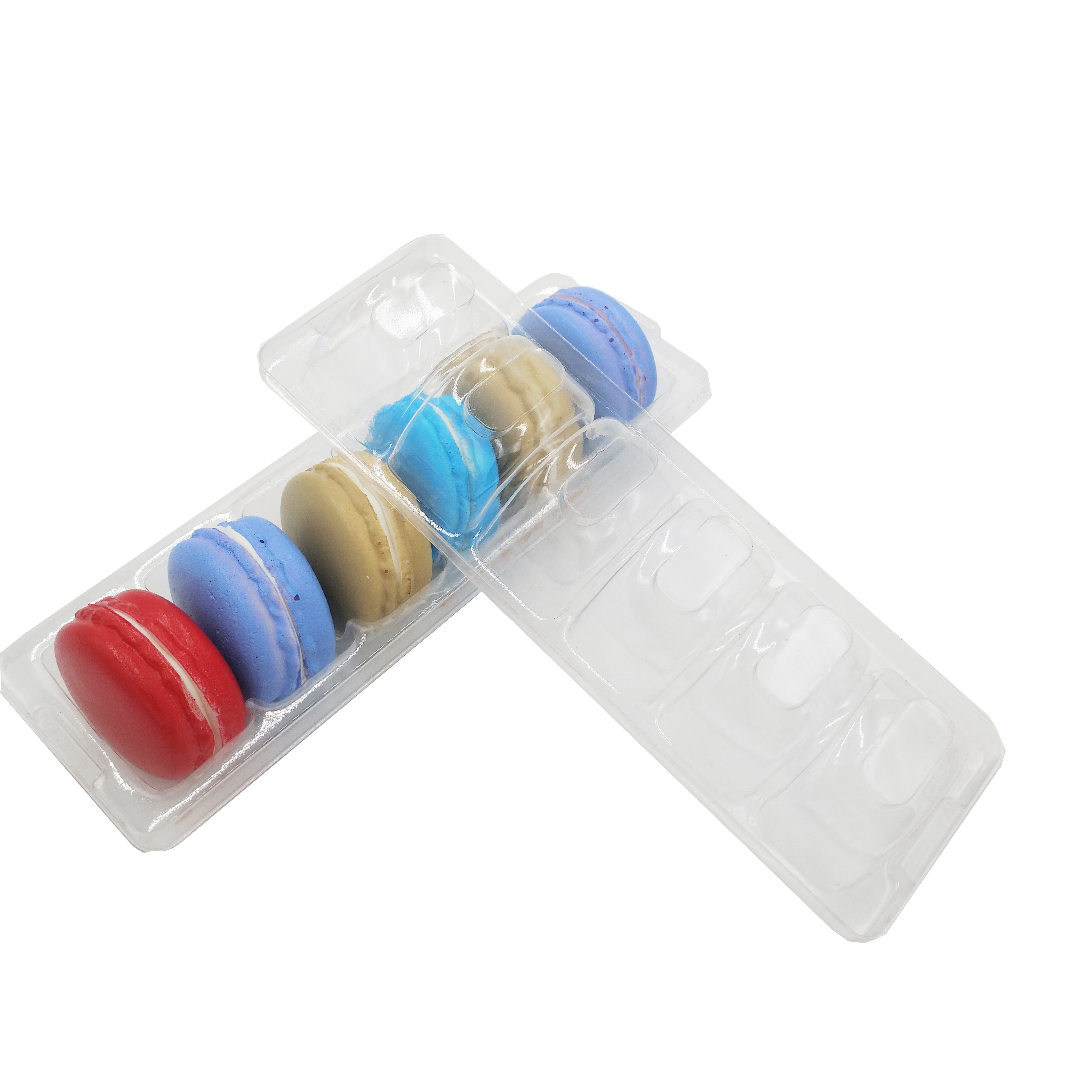 6pcs macaron pack tray blister clear plastic macaron tray vacuum forming macaron packaging