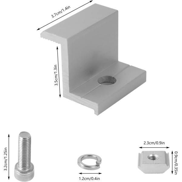 60M/s Wind Load Anodized Solar Mid Clamp Mounting Structure for Roof Mounting System