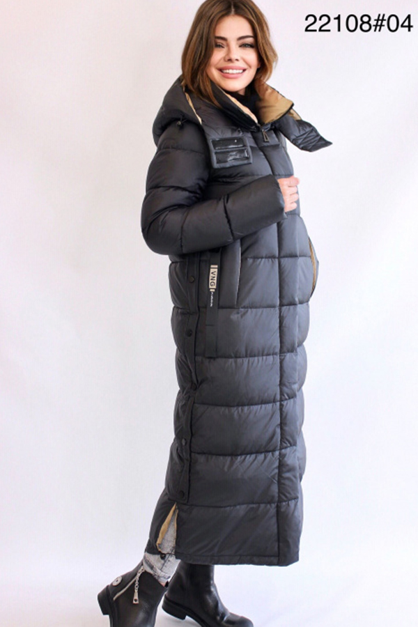 FODARLLOY Ladies Warm Hooded Solid Color Cotton-padded Clothes Women Long Down Winter Slim Jackets