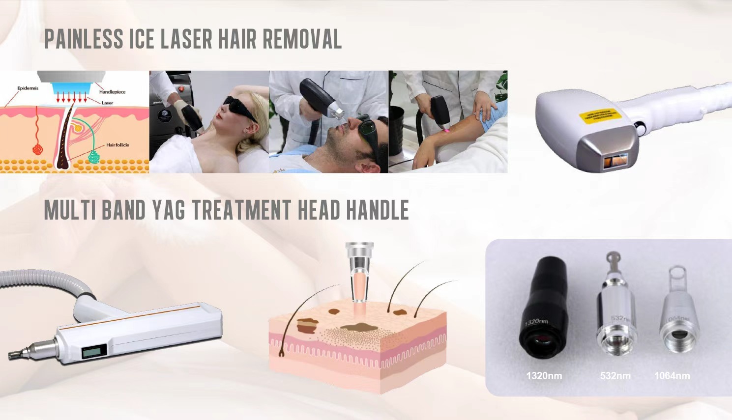 2026 Portable Diode Laser 808nm Painless Hair Removal Nd Yag Pico Laser Tattoo Removal Machine