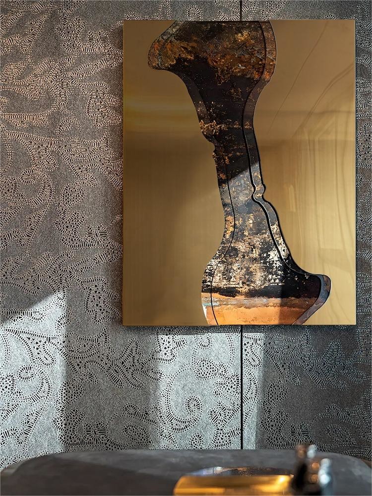 Spatial Aesthetics Wall Decor High-End Hotel Restaurant Metal Backdrop Furniture