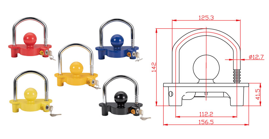 Heavy Duty Trailer Hitch Coupling Lock
