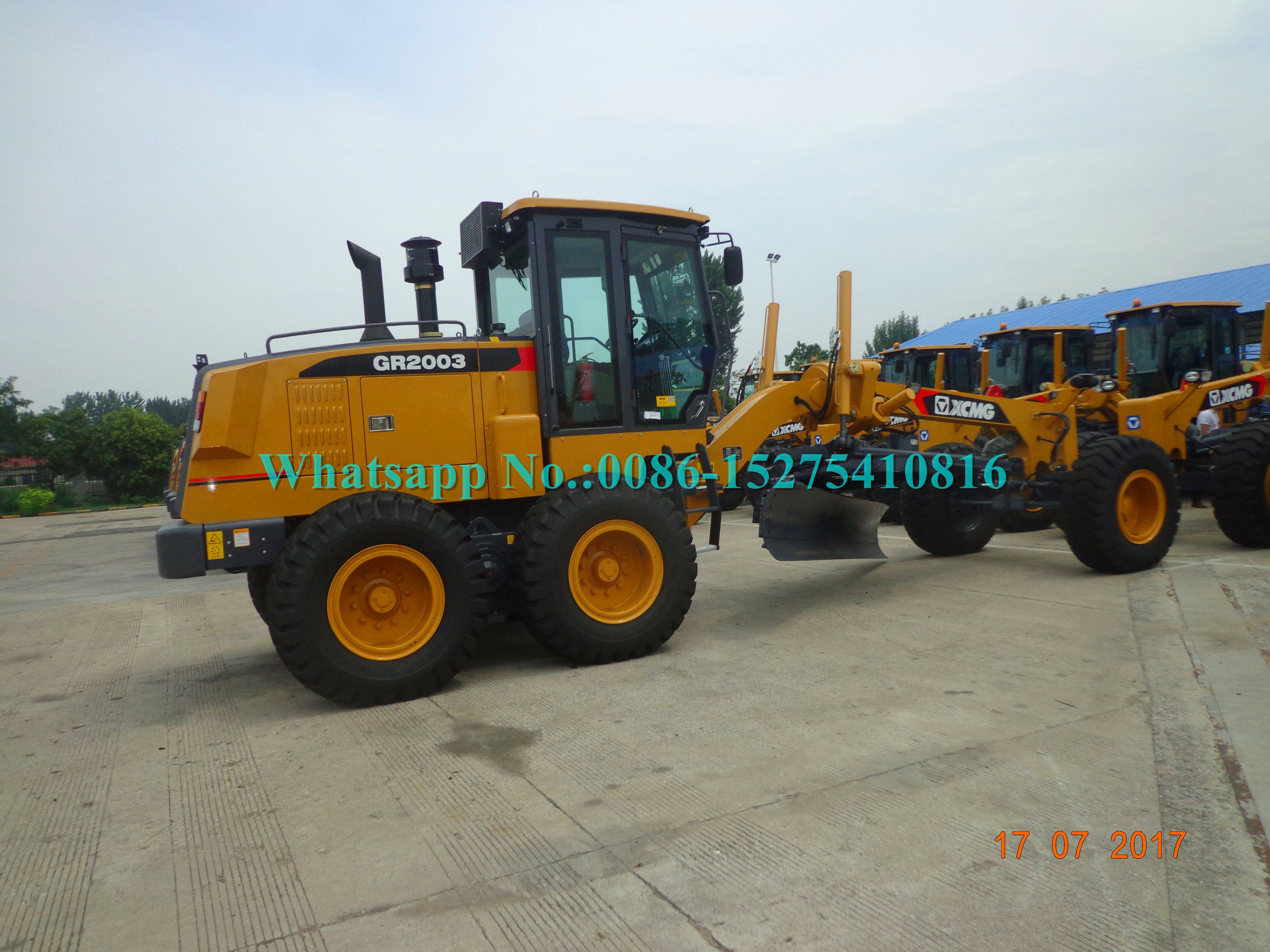 16 Ton Tractor Road Grader Road Construction Machinery XCMG GR2003 200HP 16000kg