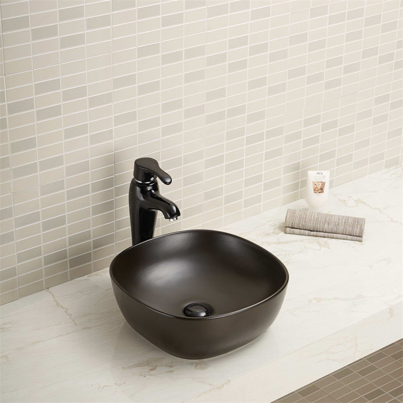 19x19 12x12 Round Drop In Bathroom Sink Basin Rustic Orange Red White Grey
