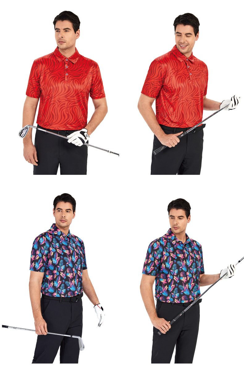 Summer Lapel Polo Shirt for Men's Business Casual Custom Print and Customized Labels