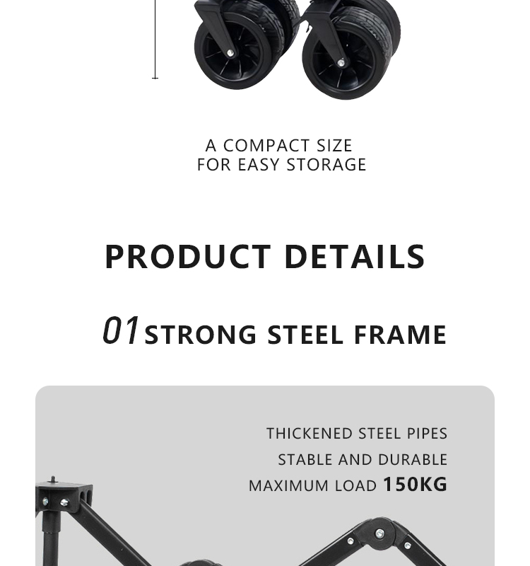 Collapsible wagon handle detail