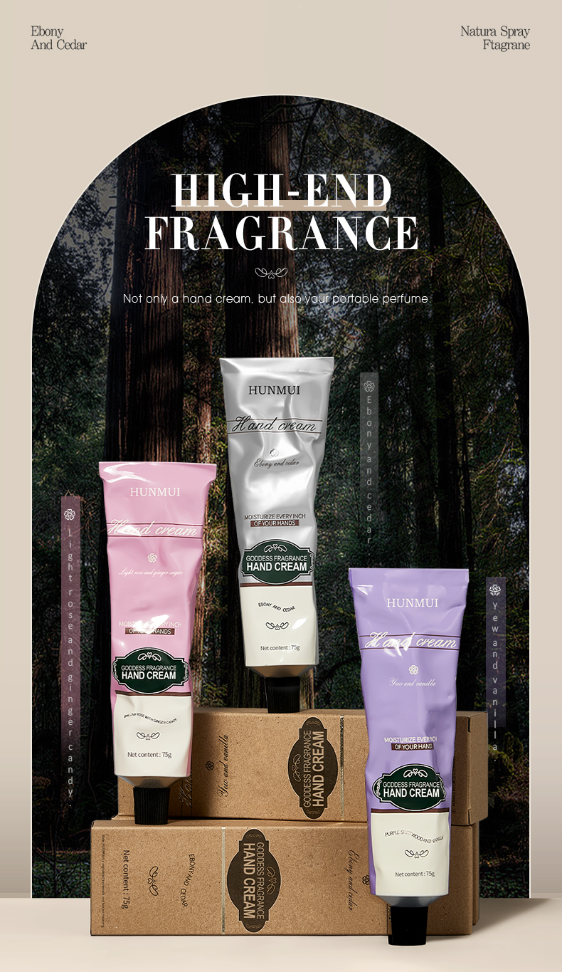 Private Label in Stock Hand Cream 75g 3 Flavors Hand Lotion Moisturizing Factory Wholesale