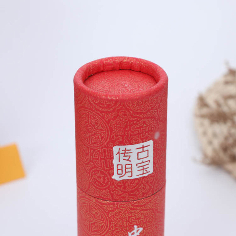 Clothes T Shirt Cylinder Cardboard Containers With Lids Glossy Lamination