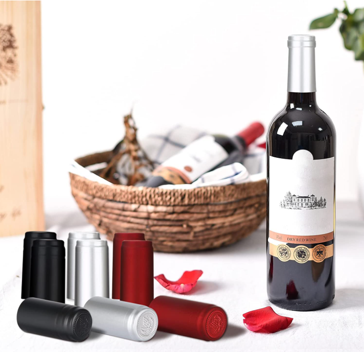 OEM ODM Matte Red Wine Shrink Capsules For Wine Bottle Packaging