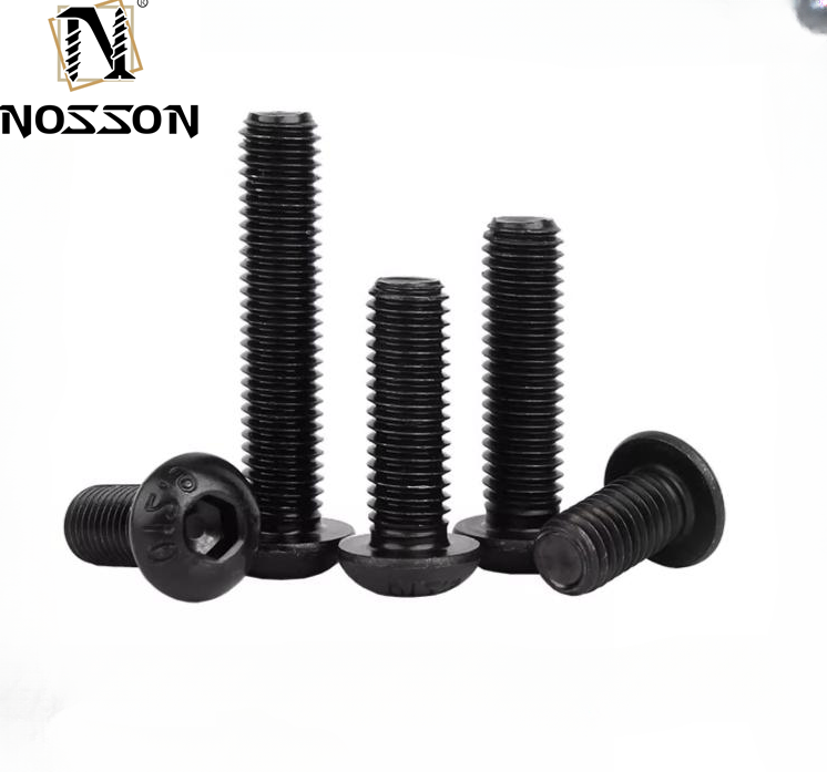 Black Finish Design Beall Carbon Steel M3 M4 M12 Allen Key Mushroom Head Bolt Hex Socket Button Head Screws for Industrial