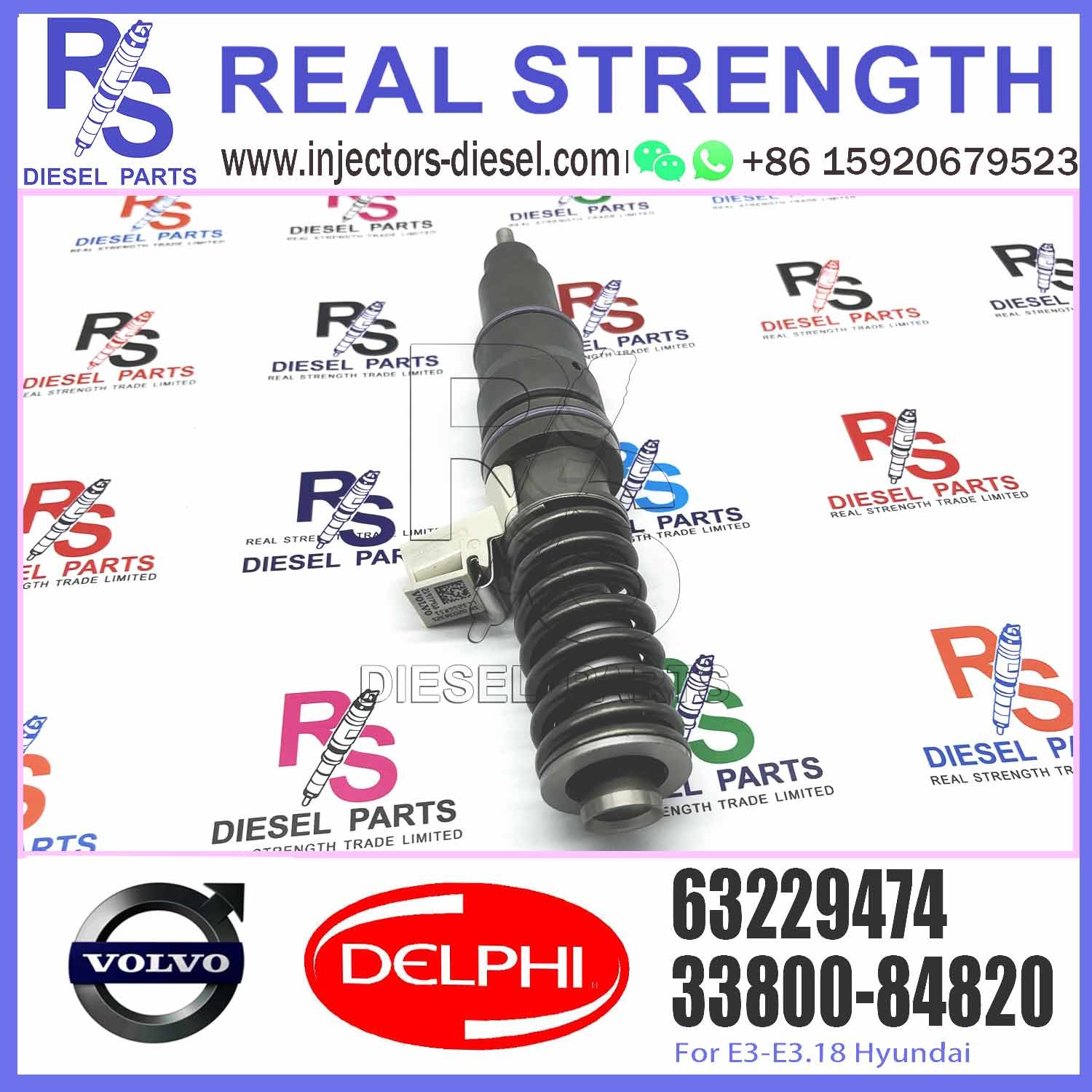 63229476 63229475 Diesel Fuel Injector 33800-82700 63229476 33800-84720 63229467 33800-84830 63229473 63229474