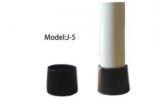 Quality Plastic Coated Composite Pipe Rack Fittings / Black PP tube Bottom Cap for sale