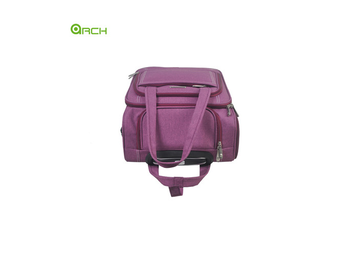 20 Inch Purple Carry On Trolley Luggage With Spinner Wheels