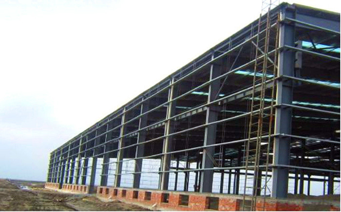 Metal Frame Arch Q235B Steel Structure Warehouse For Storage