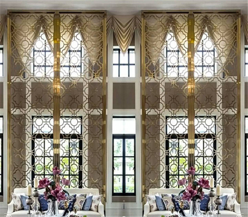 Stainless steel interior decoration project for 5 stars hotel decor metal fabrication