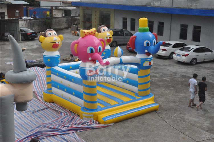 Commercial Inflatable Bouncer Animal Elephant Space Moonwalk For Home / Playground