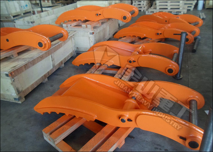 High Strength Steel Excavator Grapple Bucket , Excavator Thumb Fit PC120 SK135 EX140 ZX140