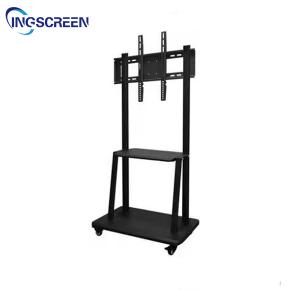 Quality 86in Interactive Whiteboard Stand 150KG Flat Panel Mobile Rolling Flat Screen Tv Stand for sale