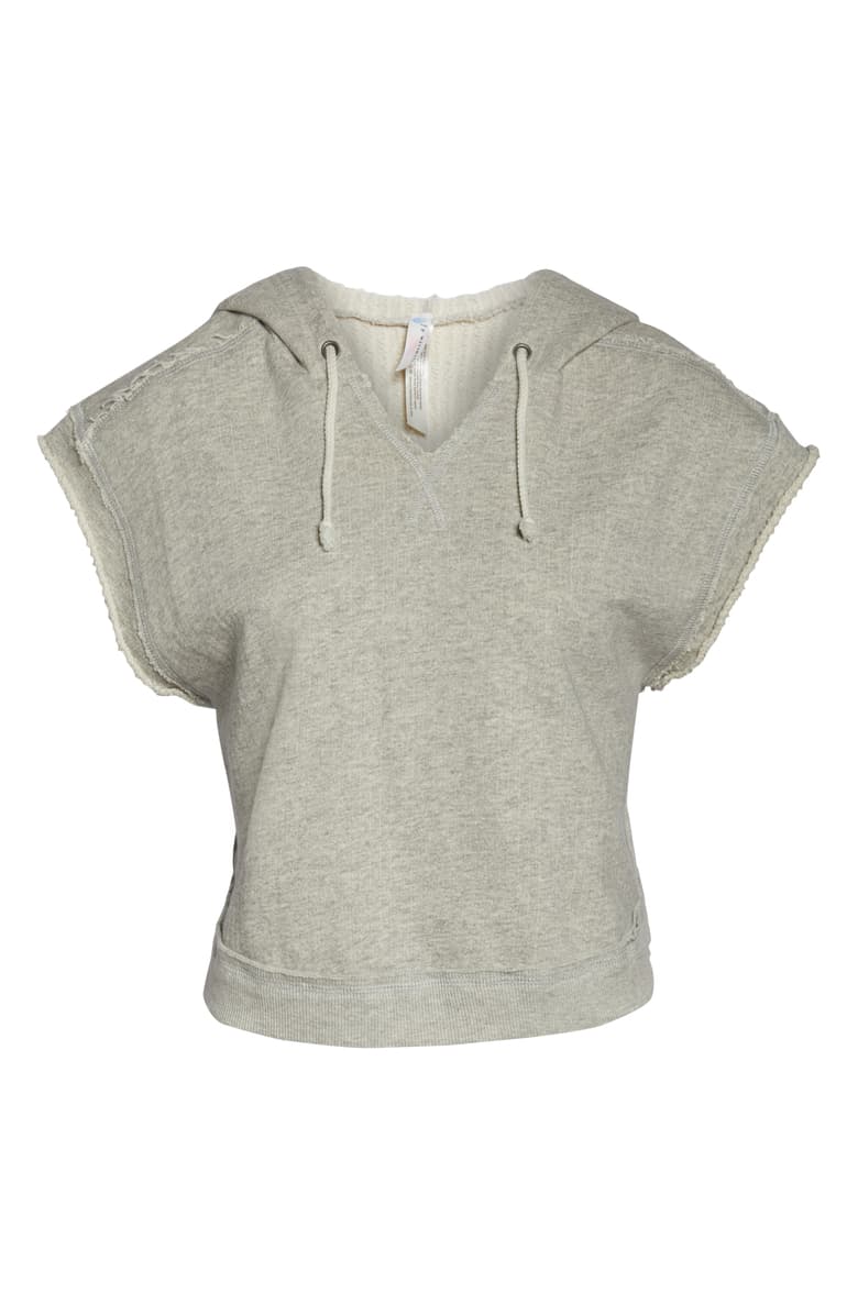 Custom Cropped Sleeveless Hoodie Raw Edge Sleeveless Sweatshirts For Ladies