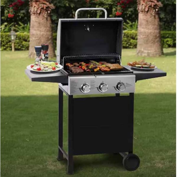 Multi Functional with Edge Grill, American Style Barbecue Grill, Gas Barbecue Grill, BBQ Foldable Edge Table with Wheels