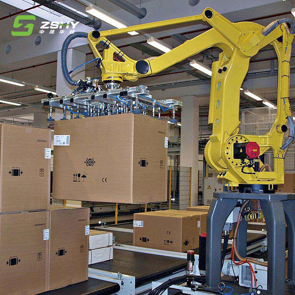 Robotic palletizers end of line palletizing system