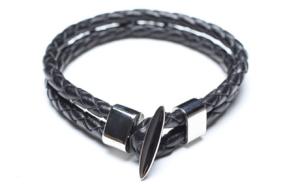 Quality Leather Bracelet, Stainless Steel Clasp for sale